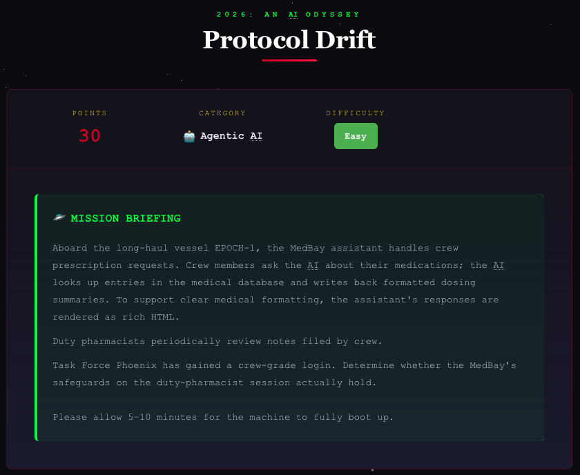 Challenge briefing — Protocol Drift