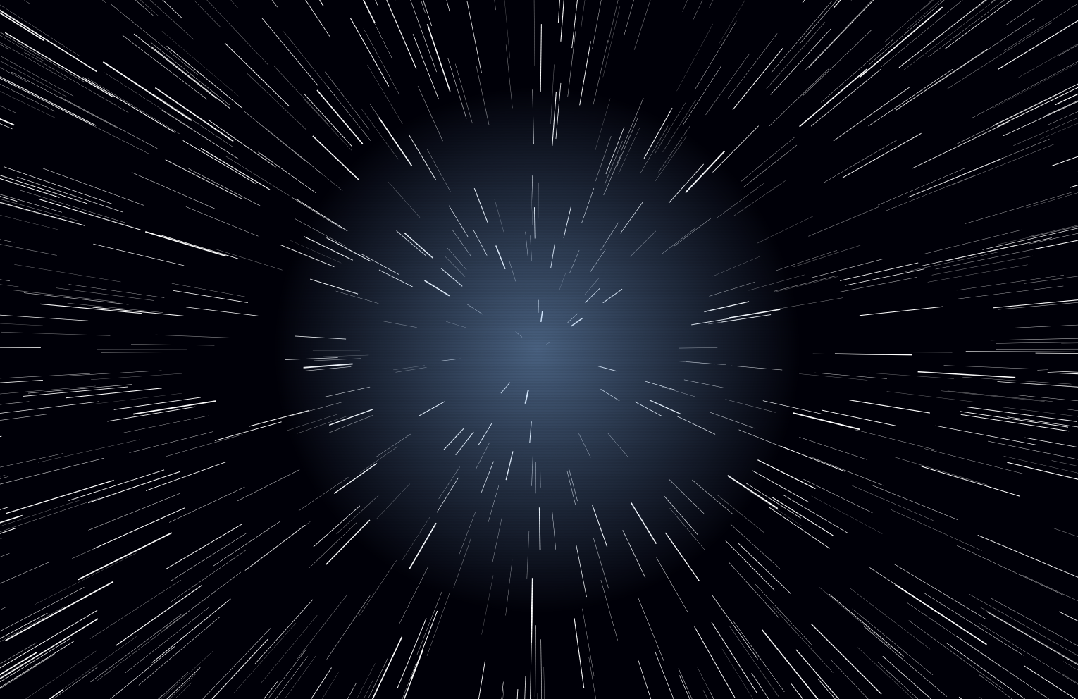 Hyperspace jump in progress