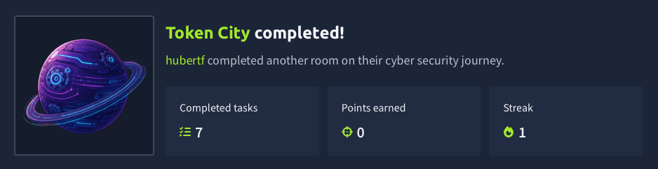 Token City room completed